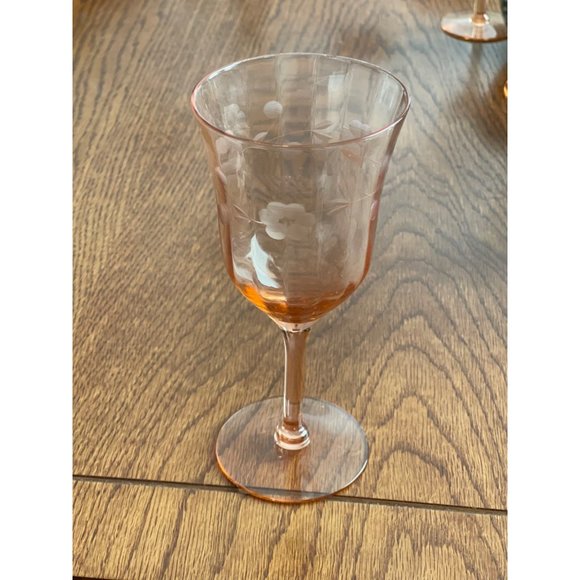 Vintage Etched Optic Pink Tiffin Franciscan Blush Pink - Picture 2 of 5